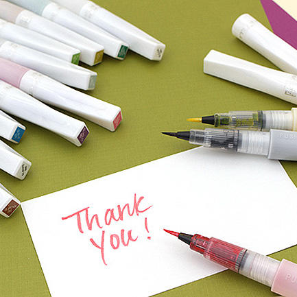 日本进口kuretake吴竹STELLA闪烁笔金粉彩色软头笔闪光毛笔 商品图1