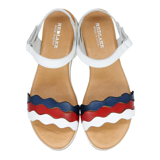 断码特价39码——西班牙原产优雅超舒适女士皮凉鞋N1225-白色/蓝色/红色 商品图5