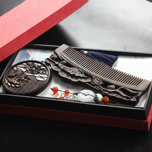 复古文艺梳镜套装无静电梳子礼盒套母亲节礼物 商品图9