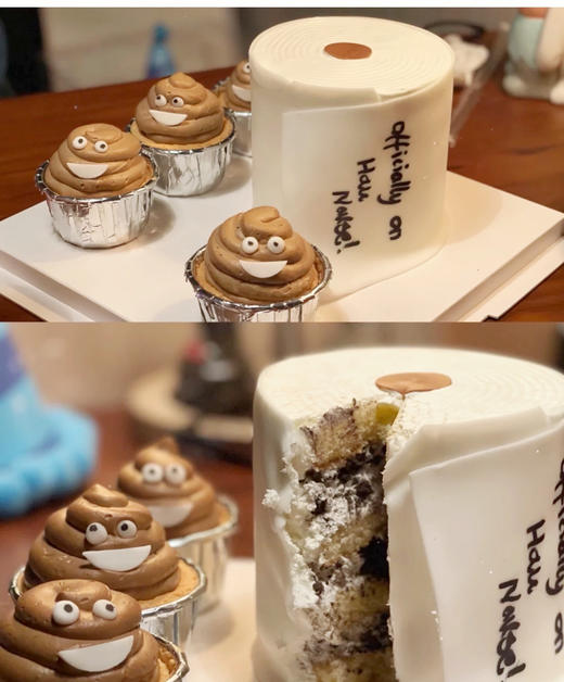 生活没烦恼，恶搞情景蛋糕，法芙娜巧克力装饰，全部装饰可食用 商品图1