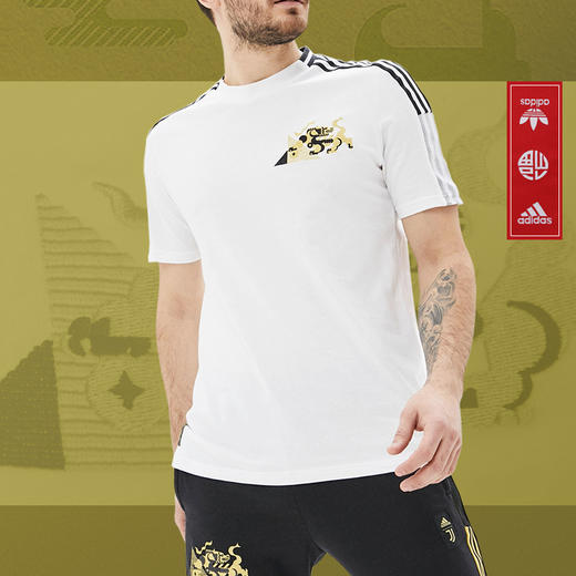 ADIDAS/阿迪达斯 尤文图斯21春节款夹克短袖卫衣长裤套装GU6962 商品图3