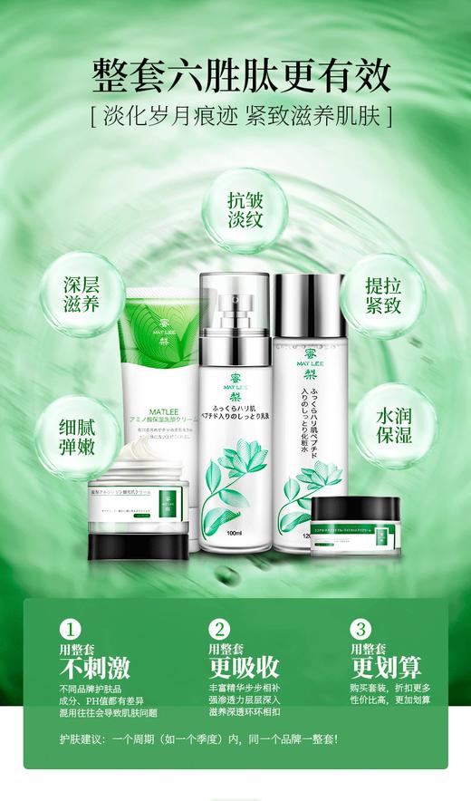 【中欧班列精选】日本蜜梨品牌六胜肽紧致保湿五件套装  授权直供 秋冬护肤 商品图2