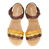 断码特价35码——西班牙原产优雅超舒适女士皮凉鞋N1225-棕色/黄色/橙色 商品缩略图5