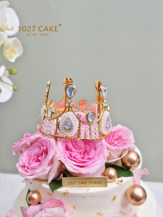 1027CAKE | 双层 鲜花 粉色系 皇冠 商品图2