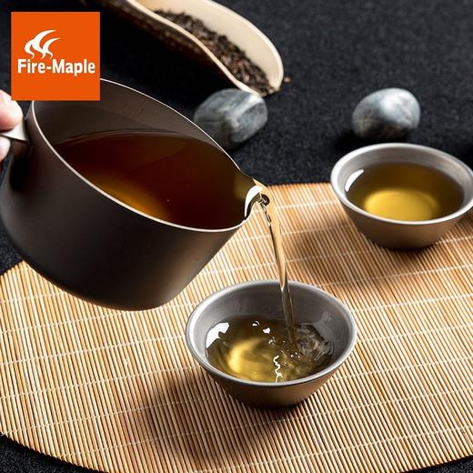 火枫般若钛功夫茶具套装盖碗公道杯户外泡茶器便携杯钛材茶具 商品图3