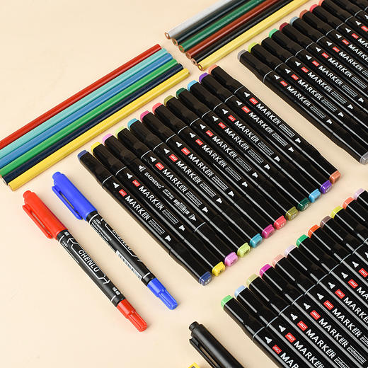 开学季福利！【48色马克笔+24色彩铅礼盒】儿童水彩笔套装小学生动漫画彩色美术生专用绘画笔 商品图2