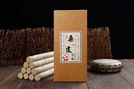 桑皮纸手工艾条，野生陈艾灸条，传统工艺，做工讲究（10根/盒）一次购买四盒送纯铜按摩温灸器一个 商品图2