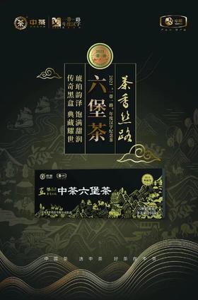 中粮-中茶2021“一带一路”纪念茶CT21702六堡茶200g/原产地直发