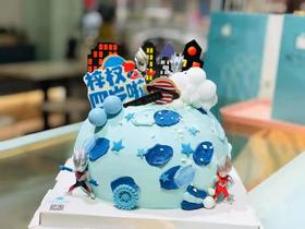 奥特曼球形主题蛋糕