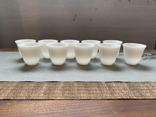 【新君羊脂玉】【初夏杯10入】宽5.1cm 高4.6cm 满容50ml 商品图1