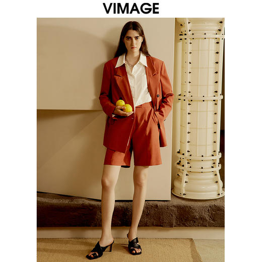 VIMAGE/纬漫纪气质帅气职业百搭收腰显瘦西装外套V1603202 商品图1