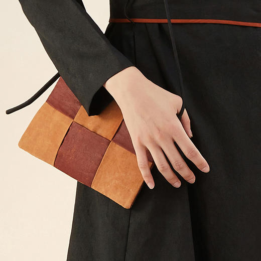 TANGY Collection天意精品2021年秋冬新品真丝撞色莨绸包包 商品图2