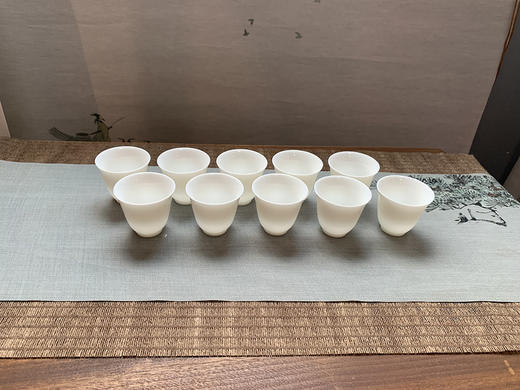 【新君羊脂玉】【初夏杯10入】宽5.1cm 高4.6cm 满容50ml 商品图0