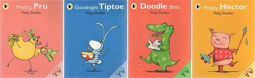 【宝莉爹书单·0-4岁】英国名家Polly Dunbar作品 Tilly and Friends4册 :Happy Hector/Doodle Bites/Pretty Pru 【BBC同名动画】 商品图1