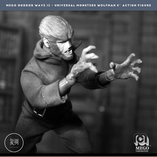 现货 Mego 环球怪物 狼人 Universal Wolfman 挂卡 8英寸 商品图3