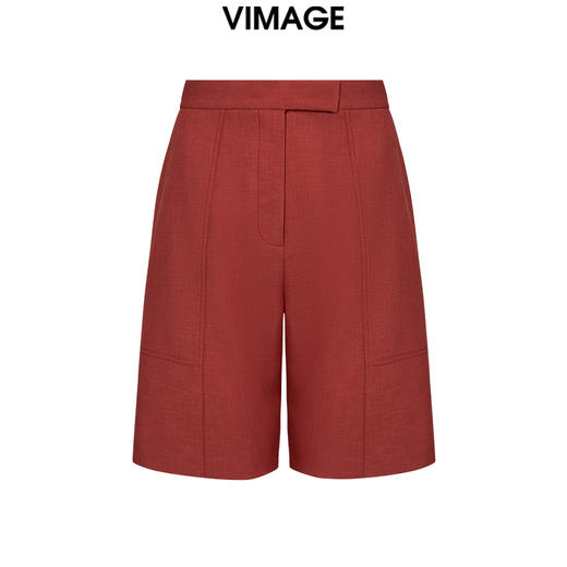 VIMAGE纬漫纪秋季新款通勤百搭西装显瘦纯色简约A版短裤女裤V1605201 商品图3