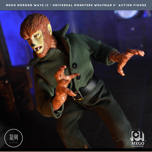 现货 Mego 环球怪物 狼人 Universal Wolfman 挂卡 8英寸 商品图1