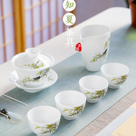 古镇 知夏6头手绘茶具套装 景德镇茶具 商品图0