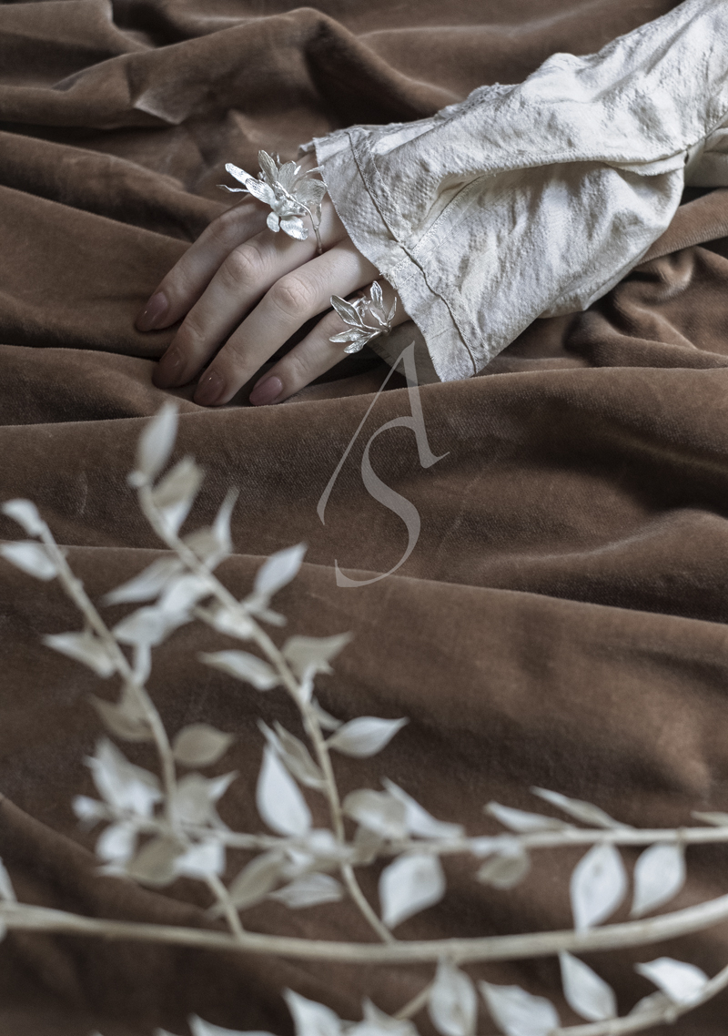 Fireflies  纯银/浅金色 古树班章茶叶戒