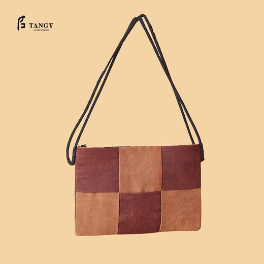 TANGY Collection天意精品2021年秋冬新品真丝撞色莨绸包包 商品图0