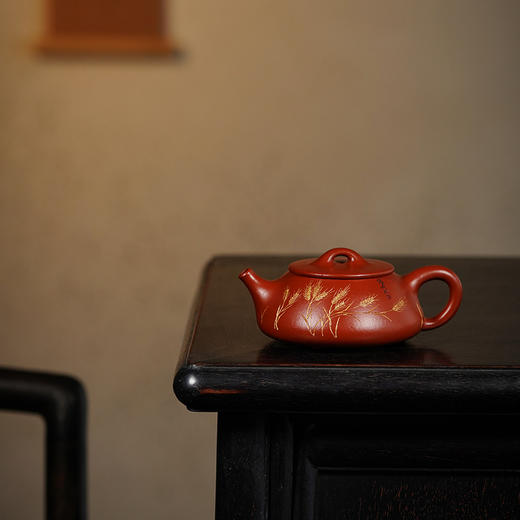 宜兴龙德堂陶艺 汤宣武 《令瓢之芒种》 原矿大红袍 150 cc 商品图0