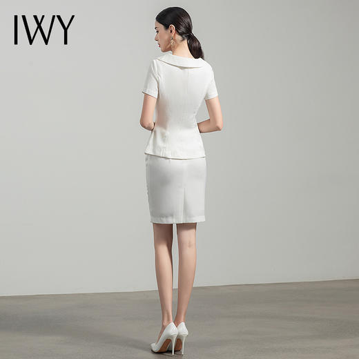 IWY/白色职业套装女时尚气质修身休闲西装高端通勤正装工作服CS0371 商品图3