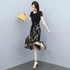 HR- WM21079 2021夏季新款时尚优雅气质腰部系带收腰显瘦修身连衣裙 商品缩略图2