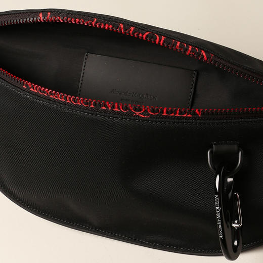 ALEXANDER MCQUEEN 亚历山大·麦昆 男士黑色徽标印花腰包 605053 HV2BK 1083 商品图2