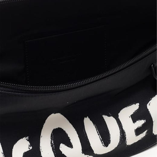 ALEXANDER MCQUEEN 亚历山大·麦昆 男士涂鸦徽标腰包 黑色 596425 HWC2K 1070 商品图3