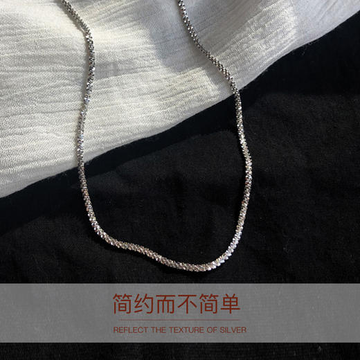 winy冰川之美项链s925银色项链女小众设计感锁骨链纯银颈链简约时尚百搭 商品图6