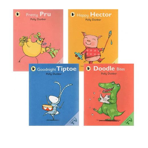 【宝莉爹书单·0-4岁】英国名家Polly Dunbar作品 Tilly and Friends4册 :Happy Hector/Doodle Bites/Pretty Pru 【BBC同名动画】 商品图0