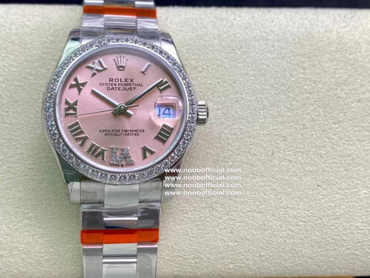 NOOB劳力士 蚝式恒动31日志 秀而不媚 恒久优雅 。【表壳】尺寸31Mm，采用耗式钢与18K，表圈采用白金狗牙圈，圈口镶多粒施华洛斯奇钻 ，保证100米防水 商品图0