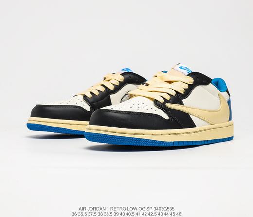 耐克fragment design x Travis Scott x Nike Air Jordan 1 Low斯科特藤原浩联名乔丹一代经典低帮百搭休闲运动板鞋DM7866-140 商品图1