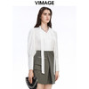 VIMAGE/纬漫纪秋款个性印花飘带宽松遮肉显瘦上衣女V1609202 商品缩略图2