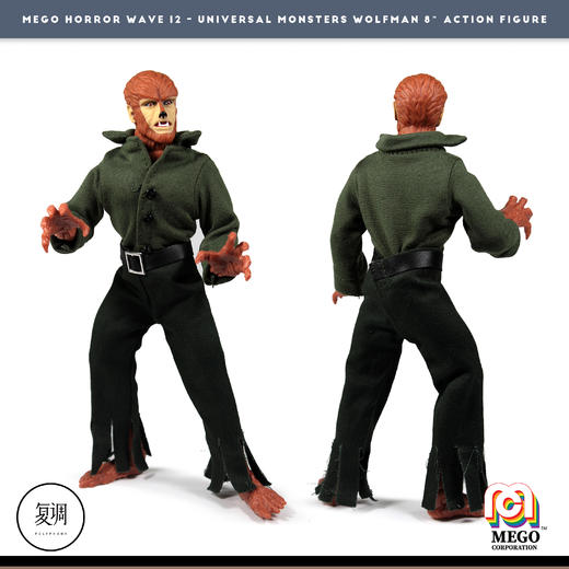 现货 Mego 环球怪物 狼人 Universal Wolfman 挂卡 8英寸 商品图6