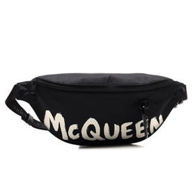 ALEXANDER MCQUEEN 亚历山大·麦昆 男士涂鸦徽标腰包 黑色 596425 HWC2K 1070