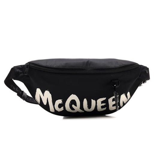 ALEXANDER MCQUEEN 亚历山大·麦昆 男士涂鸦徽标腰包 黑色 596425 HWC2K 1070 商品图0