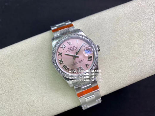 NOOB劳力士 蚝式恒动31日志 秀而不媚 恒久优雅 。【表壳】尺寸31Mm，采用耗式钢与18K，表圈采用白金狗牙圈，圈口镶多粒施华洛斯奇钻 ，保证100米防水 商品图1