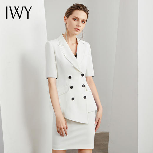 IWY/白色西装西裤半裙气质套装职业团装商务装CPS11224（不含腰带） 商品图5