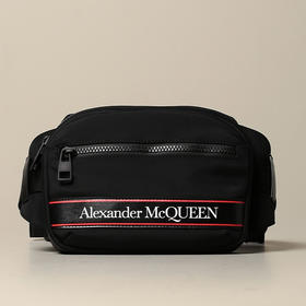 ALEXANDER MCQUEEN 亚历山大·麦昆 男士LOGO印花胸包腰包 黑色 625512 HV2AB 1083