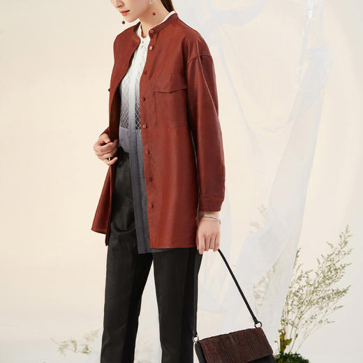 TANGY Collection天意精品2021年秋冬新品手工植物染真丝半莨衬衫 商品图3