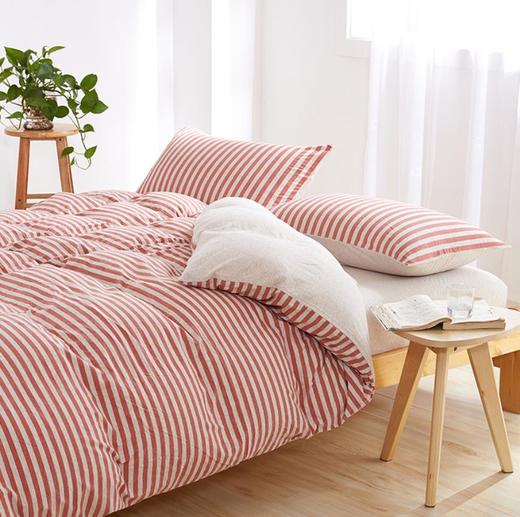 【床上用品】*针织天竺棉良品条纹被套罩床笠四件套 商品图1