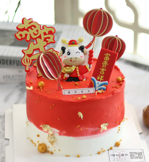 [生日蛋糕]红色系牛年款 商品图0