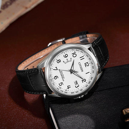 西铁城日本官方正品多局接收电波万年历光动能日历男表CB0250-17A 商品图1