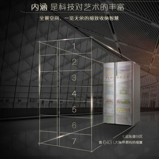 卡萨帝（Casarte）冰箱BCD-643WDCSU1 商品图3