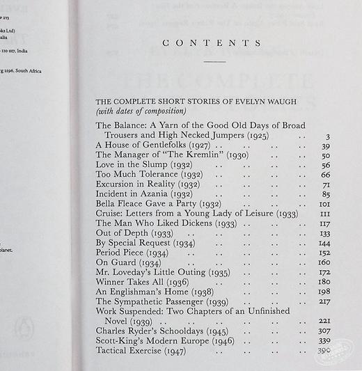 【中商原版】伊夫林.沃短篇故事全集 英文原版 The Complete Short Stories of Evelyn Waugh 文学经典 小说 商品图4