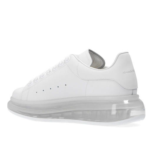 ALEXANDER MCQUEEN 亚历山大·麦昆 女士白色牛皮透明橡胶底阔型休闲鞋 白尾 611698 WHX98 9000 商品图2