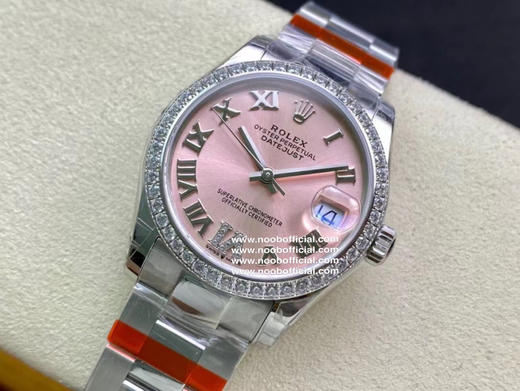 NOOB劳力士 蚝式恒动31日志 秀而不媚 恒久优雅 。【表壳】尺寸31Mm，采用耗式钢与18K，表圈采用白金狗牙圈，圈口镶多粒施华洛斯奇钻 ，保证100米防水 商品图5