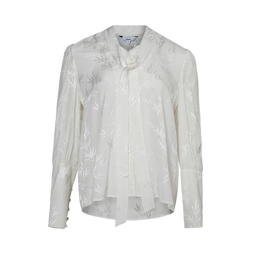 VIMAGE/纬漫纪秋款个性印花飘带宽松遮肉显瘦上衣女V1609202 商品图4