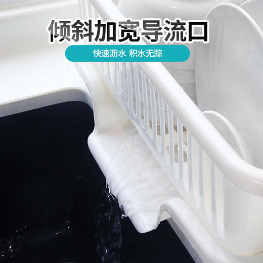 日本进口sanko厨房沥水篮家用塑料沥碗架碗碟收纳架碗筷收纳 WHJC 商品图1